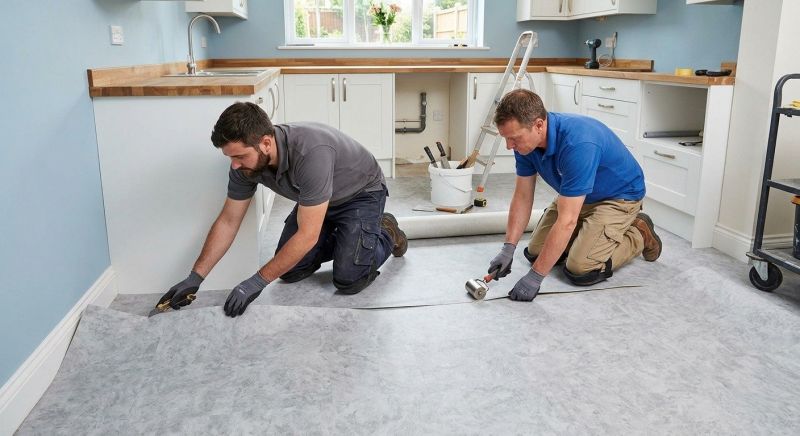 Sheet Linoleum Installation in Oswego, IL
