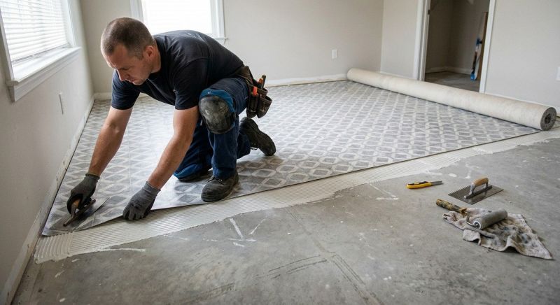 Sheet Linoleum Installation in Kane County, IL